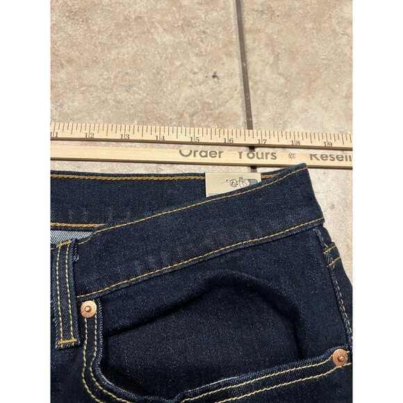 Levis Jeans Mens 36x30 505 Blue Dark Wash Blue Straight Leg Regular Fit STRETCH - Picture 4 of 9